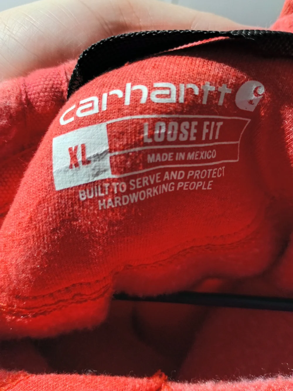 Carhartt Orange Pullover Hoodie with Front Pocket